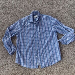 American Eagle Outfitters Blue Checkered Casual Shirt